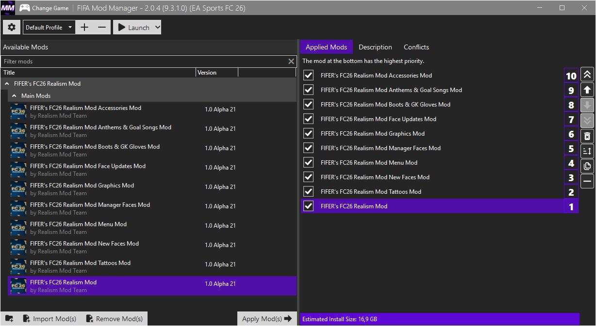 Importar un mod en FIFA Mod Manager
